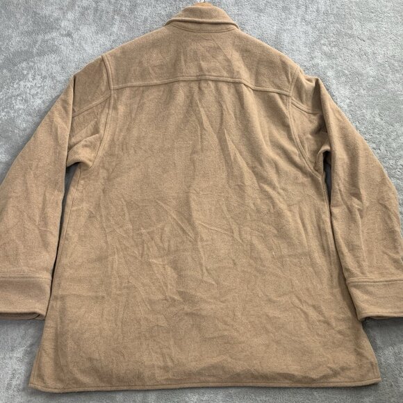 AllSaints Shirt Jacket Mens Medium/Large Loki Wool Blend Button Up Shacket Brown - Picture 10 of 10